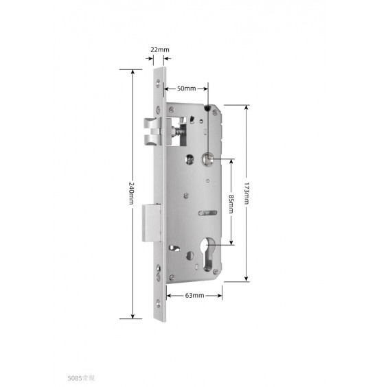 Комплект Novilock Home Plus BLACK с врезной частью 50/85 (240x22)