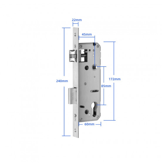 Комплект Novilock Smart Fast SILVER с врезной частью 45/85 (240x22)